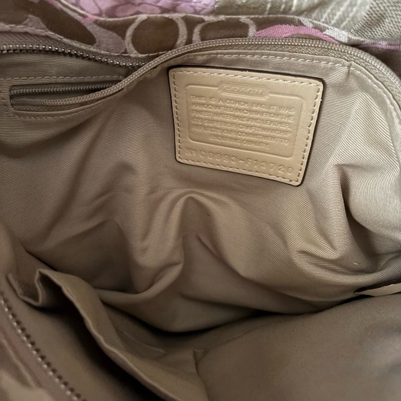 COACH Logo Bag Pink Tan Beige - Picture 4 of 4